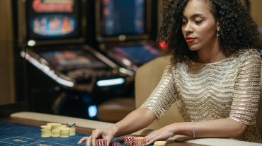 woman playing in casino