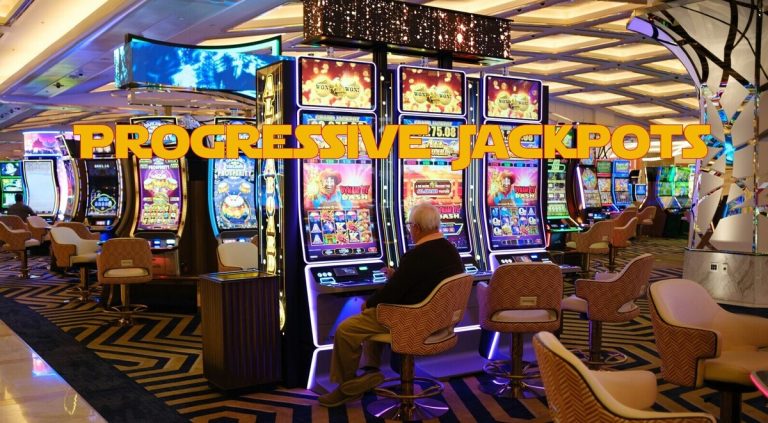casino slots with progressive jackpot wording overlayed