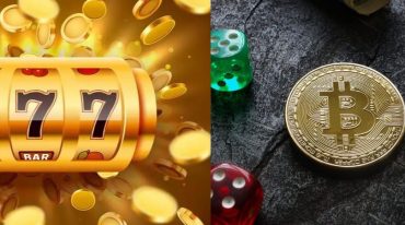 slot games 777 and table games with dices and a bitcoin