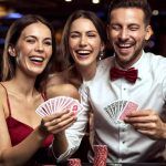 young people celebrating jackpot