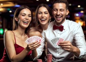 young people celebrating jackpot