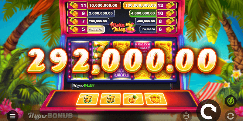 aloha juicy 7s slot game screenshot