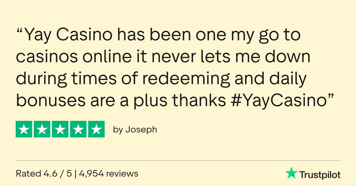 TrustPilot review on Yay Casino daily bonuses